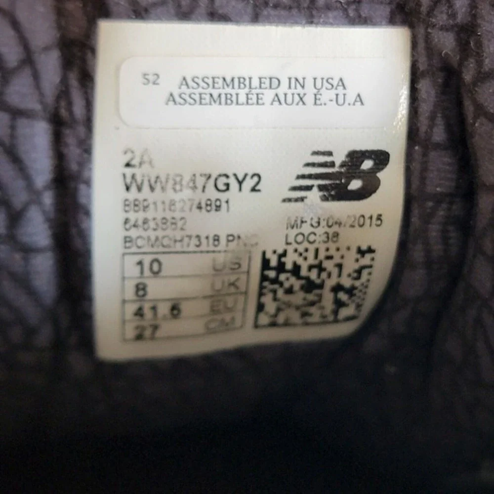 New Balance 847v2 Womens Size 10 Gray Walking Shoes‎ WW847GY2 Abzorb Comfort